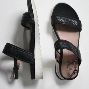 Miz Mooz Karma Platform Sandal 9 Memory Foam Black